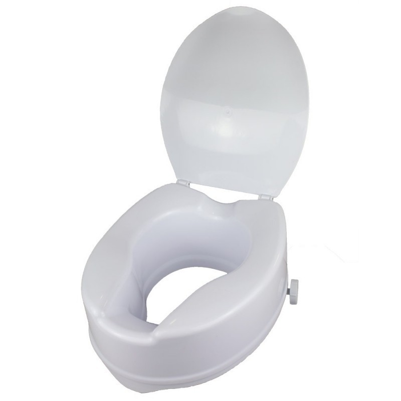 Elevador WC | Con tapa | 14 cm | Regulable | Blanco | Titán | Mobiclinic