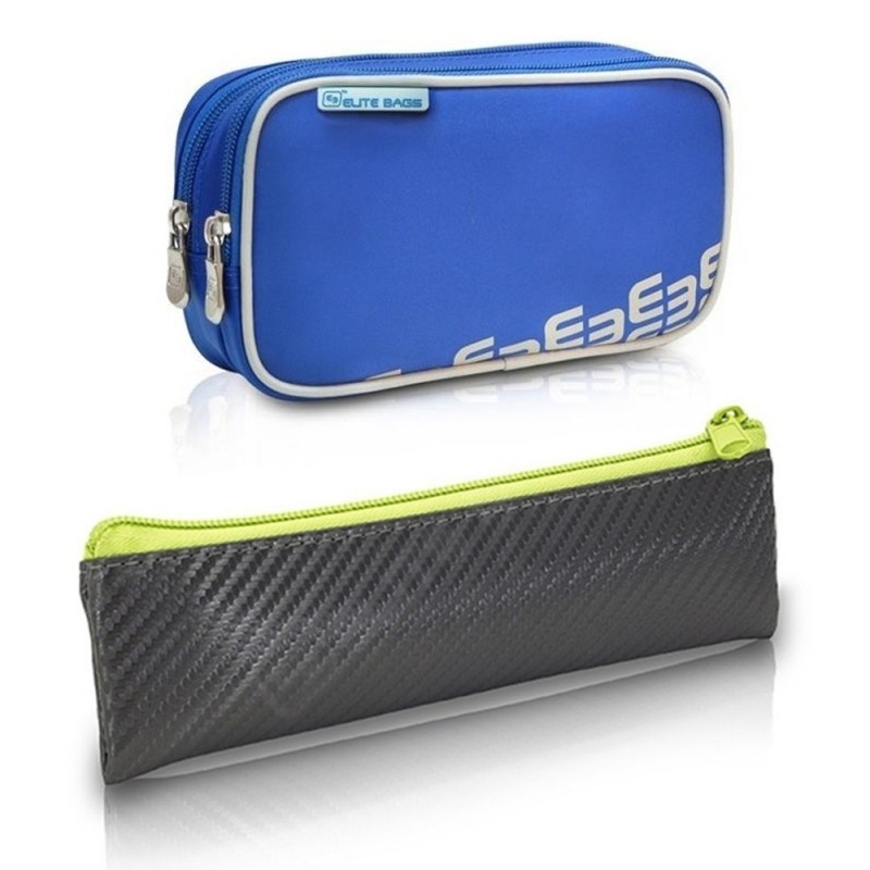 Pack bolsa isotérmica y estuche | Colores gris y lima | Poliéster, fibra de  carbono | Dia's e Insulin´s | Elite Bags